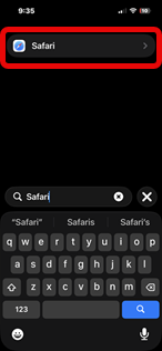 Select Safari