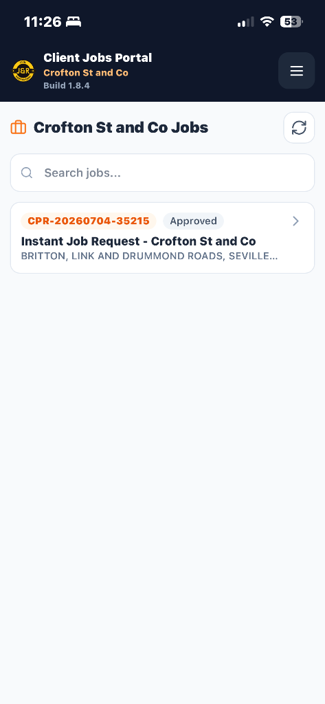Client jobs list