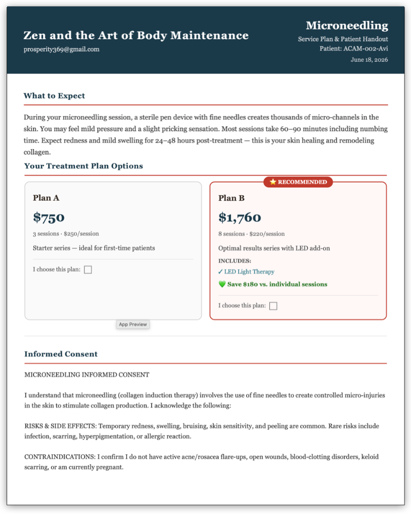 Service Plan Builder