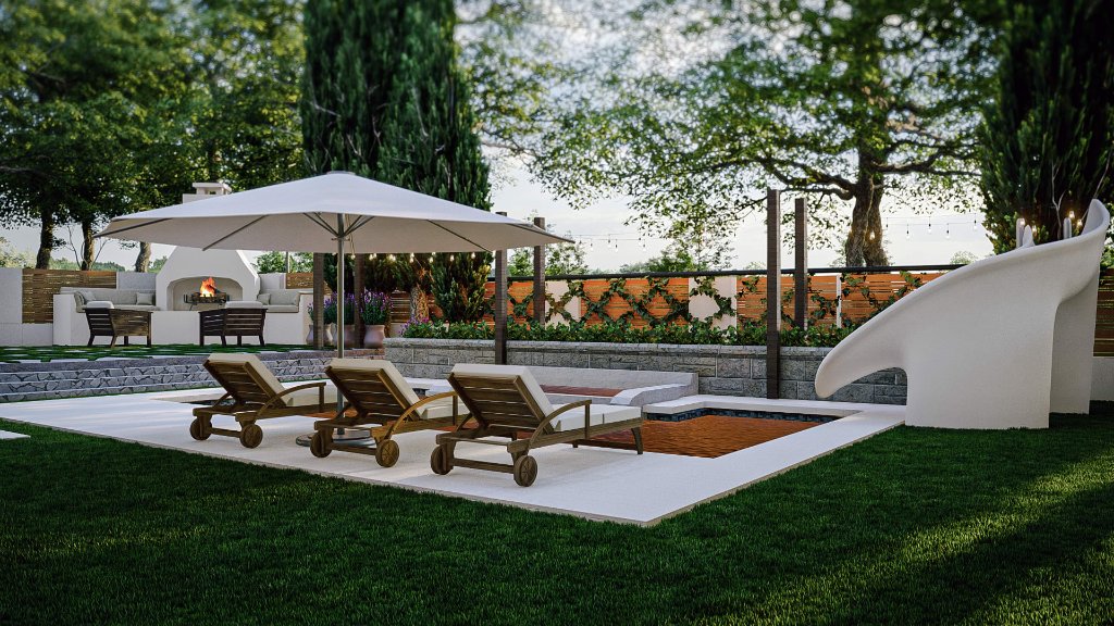 Mediterranean Pool Garden - 1