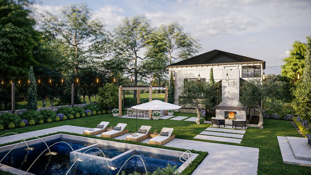 Mediterranean Pool Garden - 2