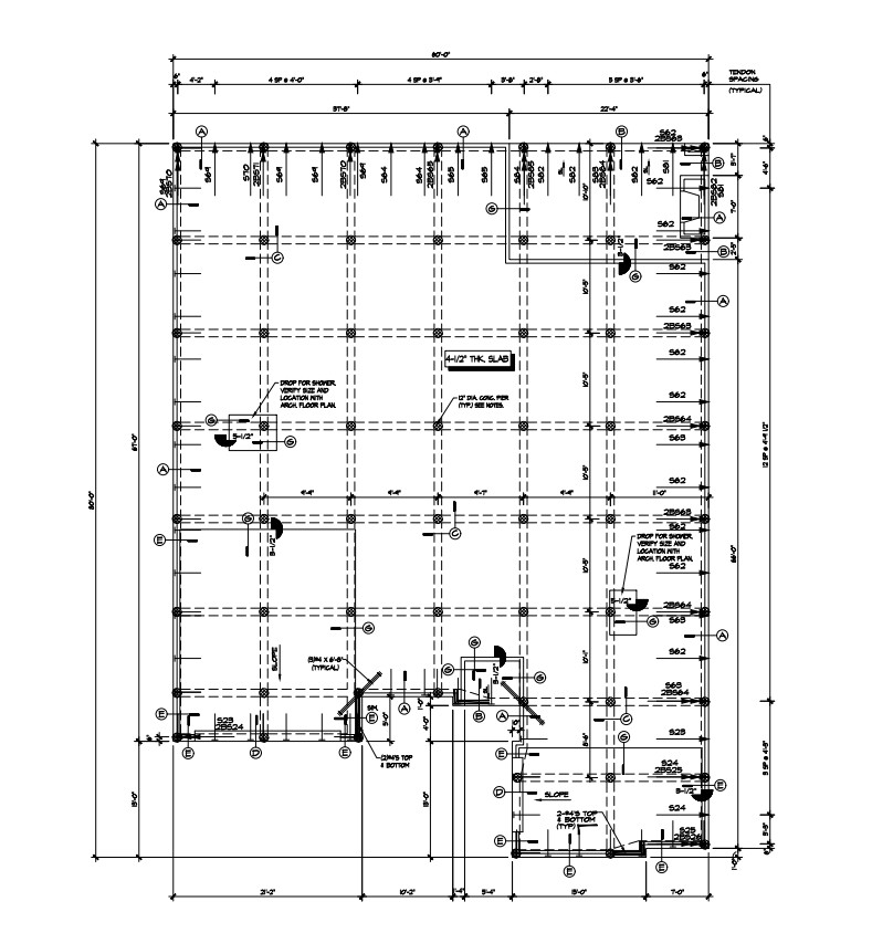 Post-tension foundation plan