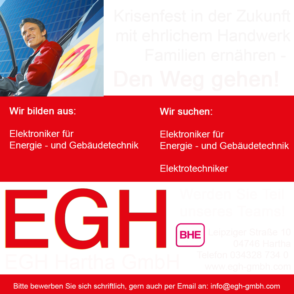 Stellenwerbung EGH Hartha GmbH