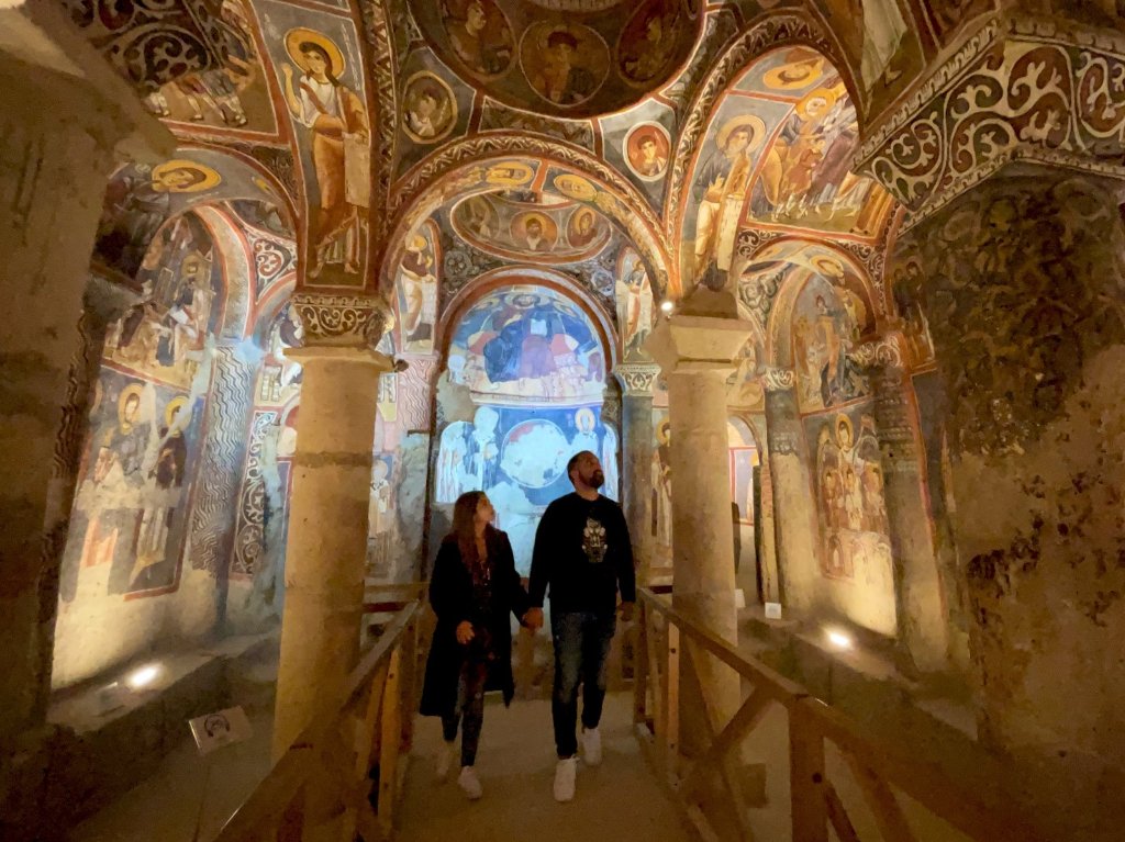 Ancient cave church interior