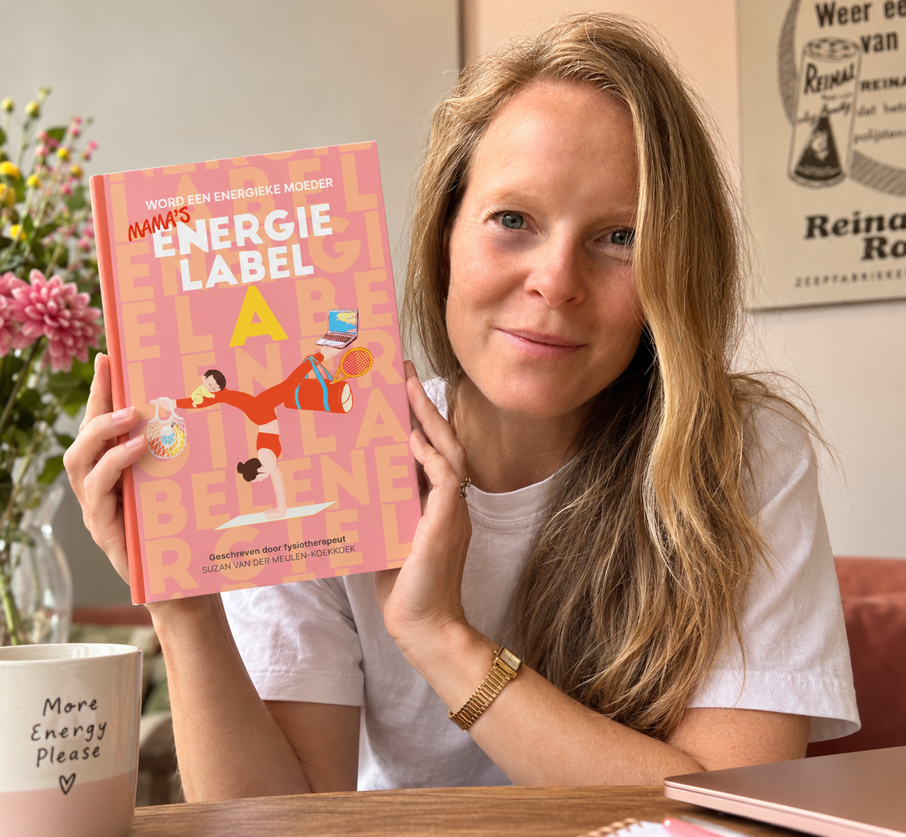 Suzan de VrouwenFysio met haar boek Energielabel A