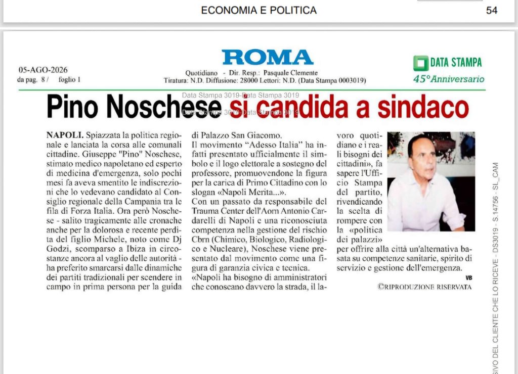 Pino Noschese si candida a sindaco