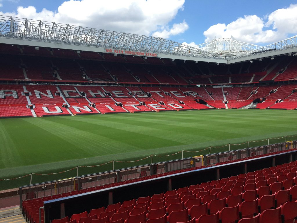 Inside Old Trafford - the pitch and Sir Alex Ferguson Stand