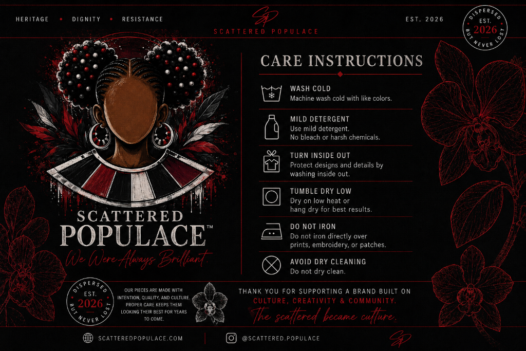 Scattered Populace — Care Instructions