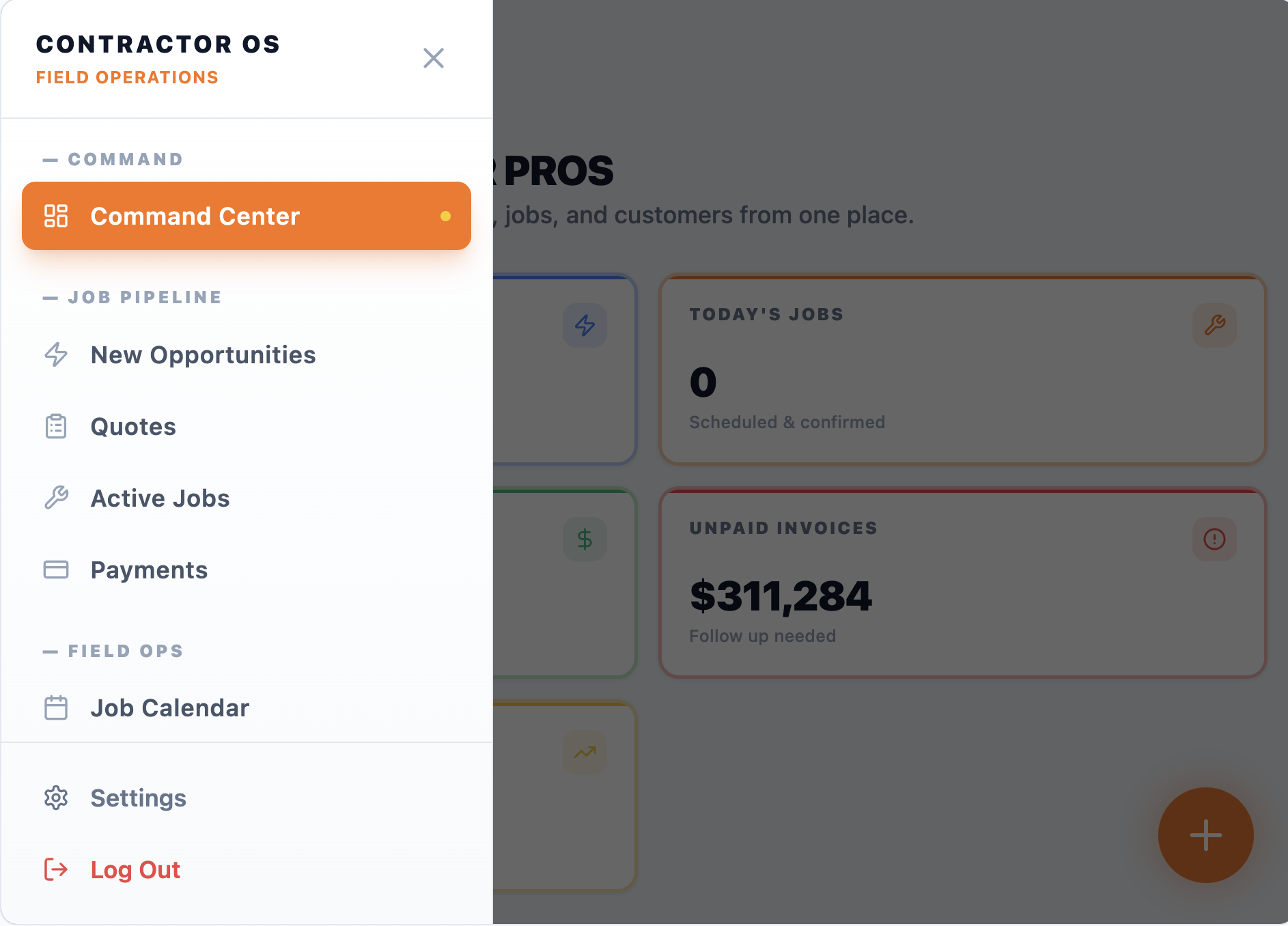 Contractor OS template preview