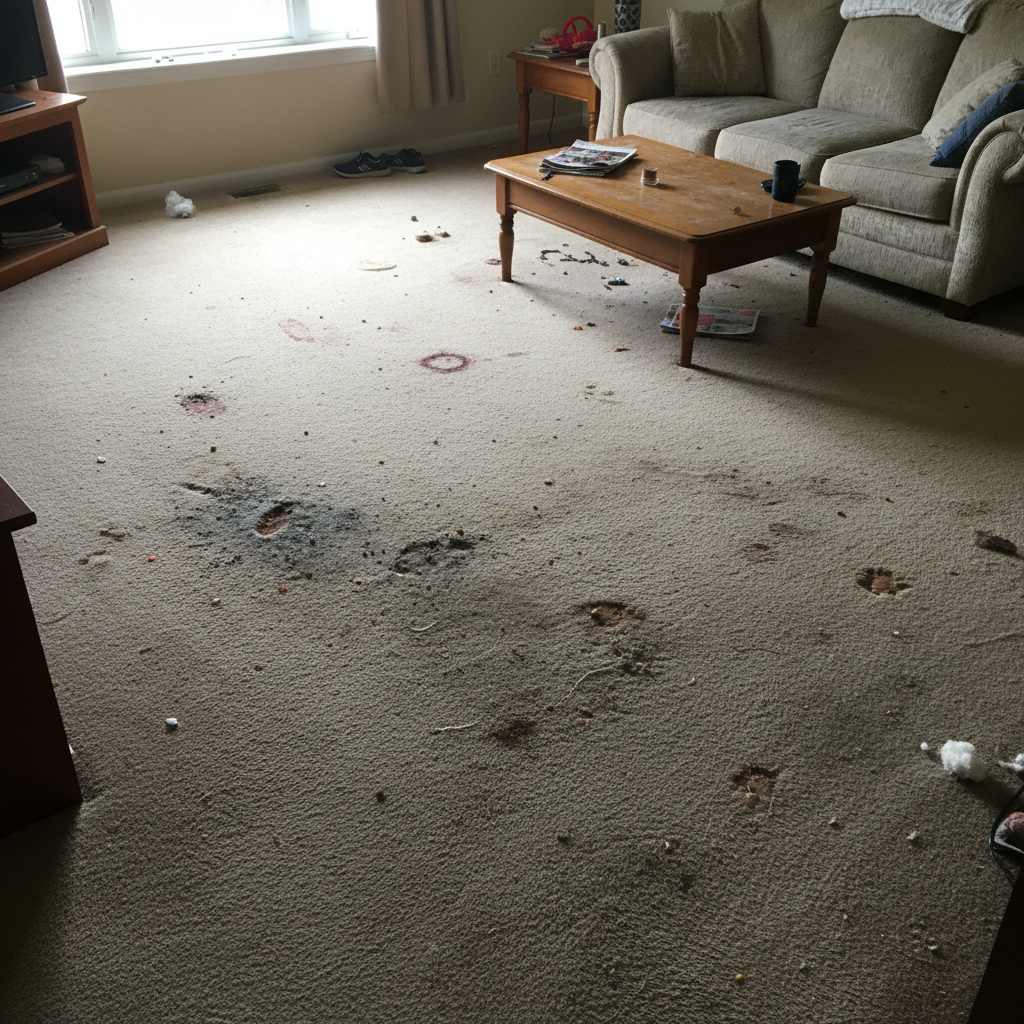 Carpet Cleaning before