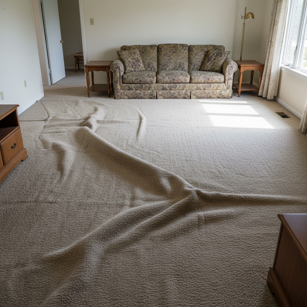 Carpet Repair & Stretching before