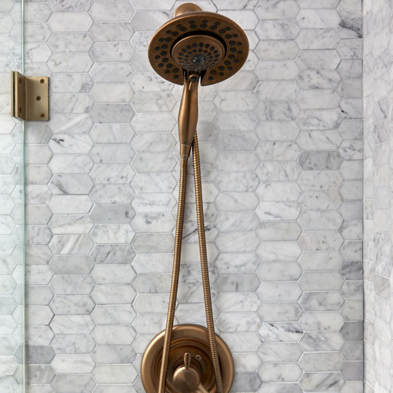 Marble Shower Detail — Flooring Master Tampa Orlando FL