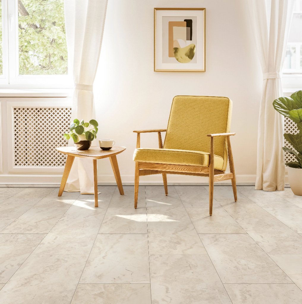 Stone-Look Living Room — Flooring Master Tampa Orlando FL