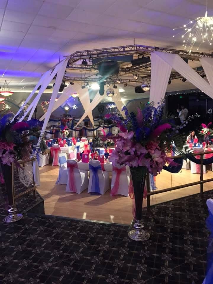 Wedding breakfast tables dressed at The Stowe