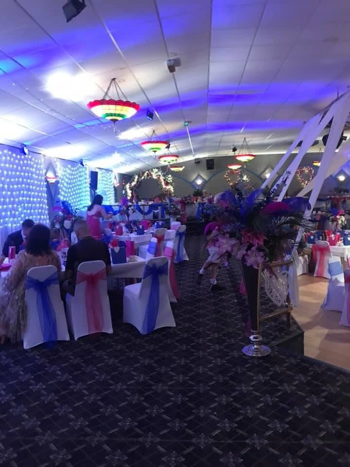 The Stowe venue dressed for a wedding celebration
