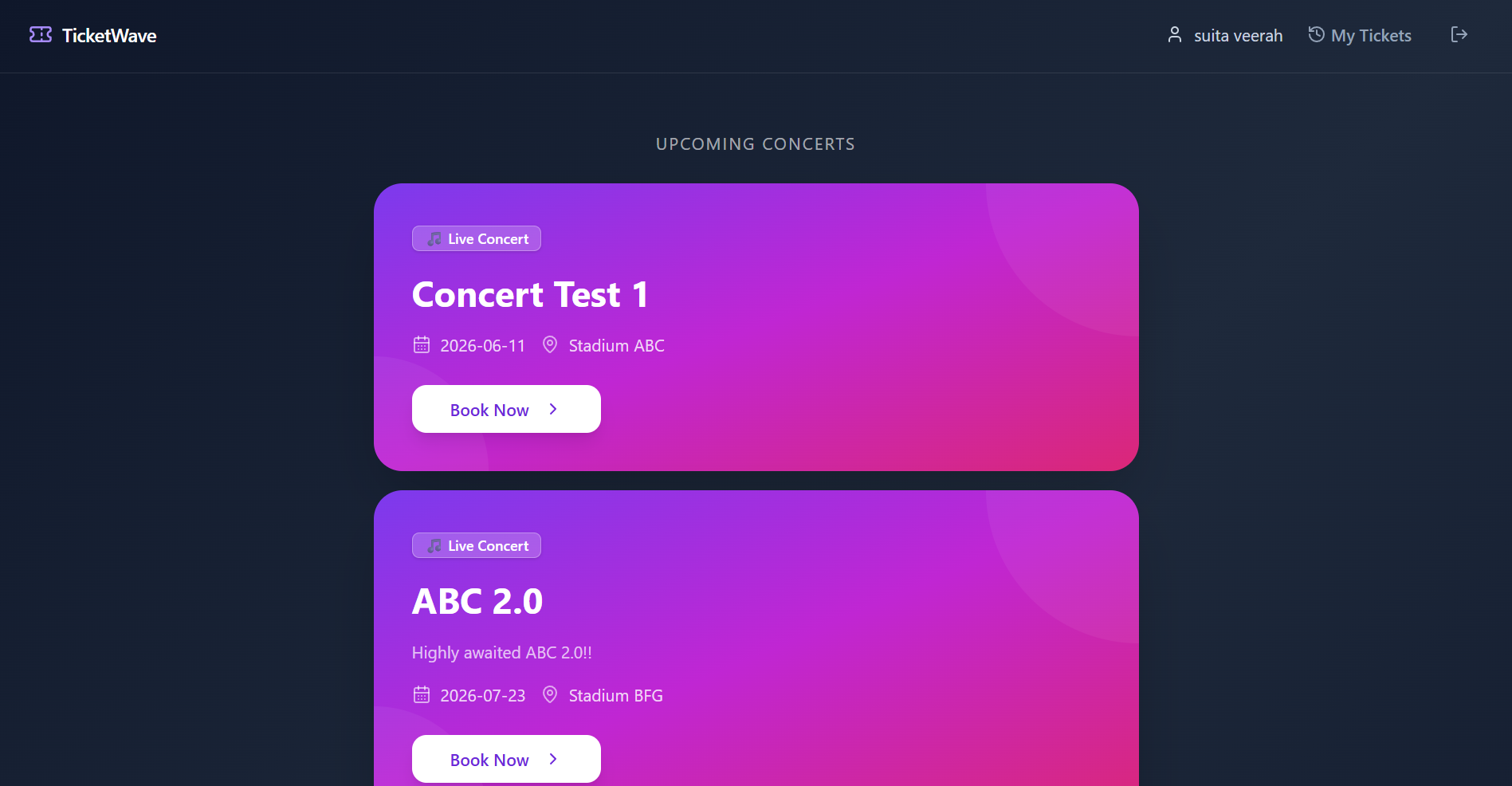Ticketing App template preview