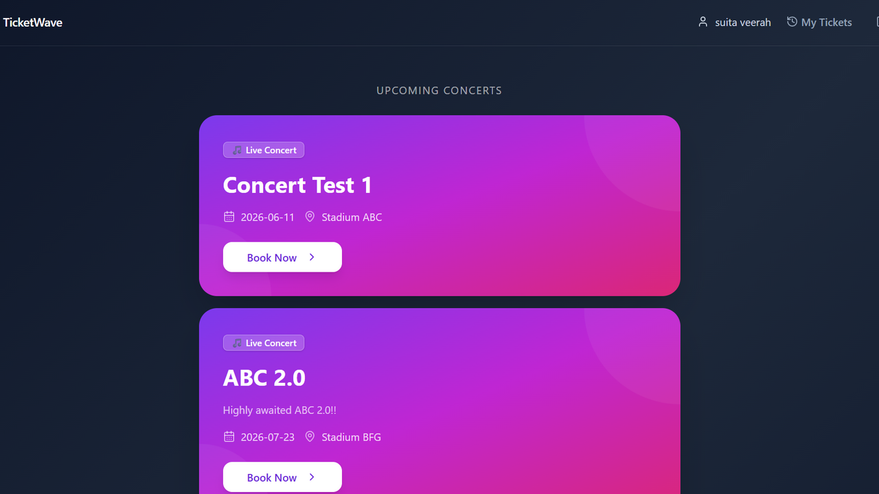Ticketing App template preview