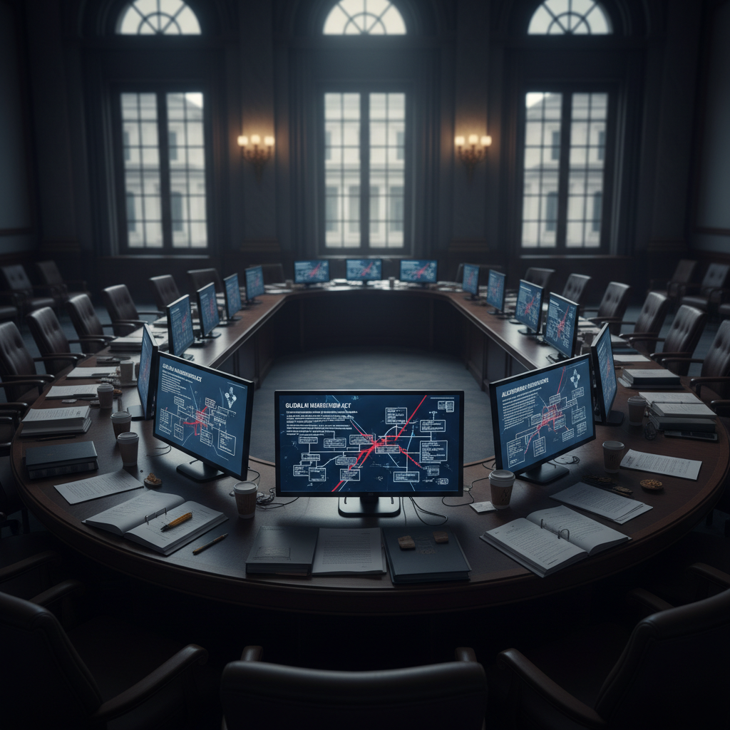 Global policymakers discussing the need for AI regulation standards