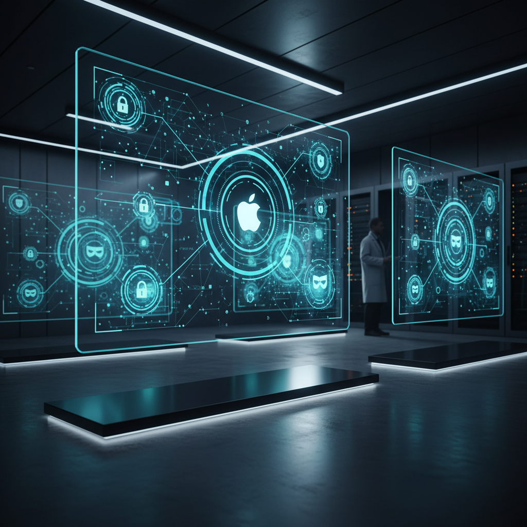 A digital representation of Apple's new surveillance technology patent