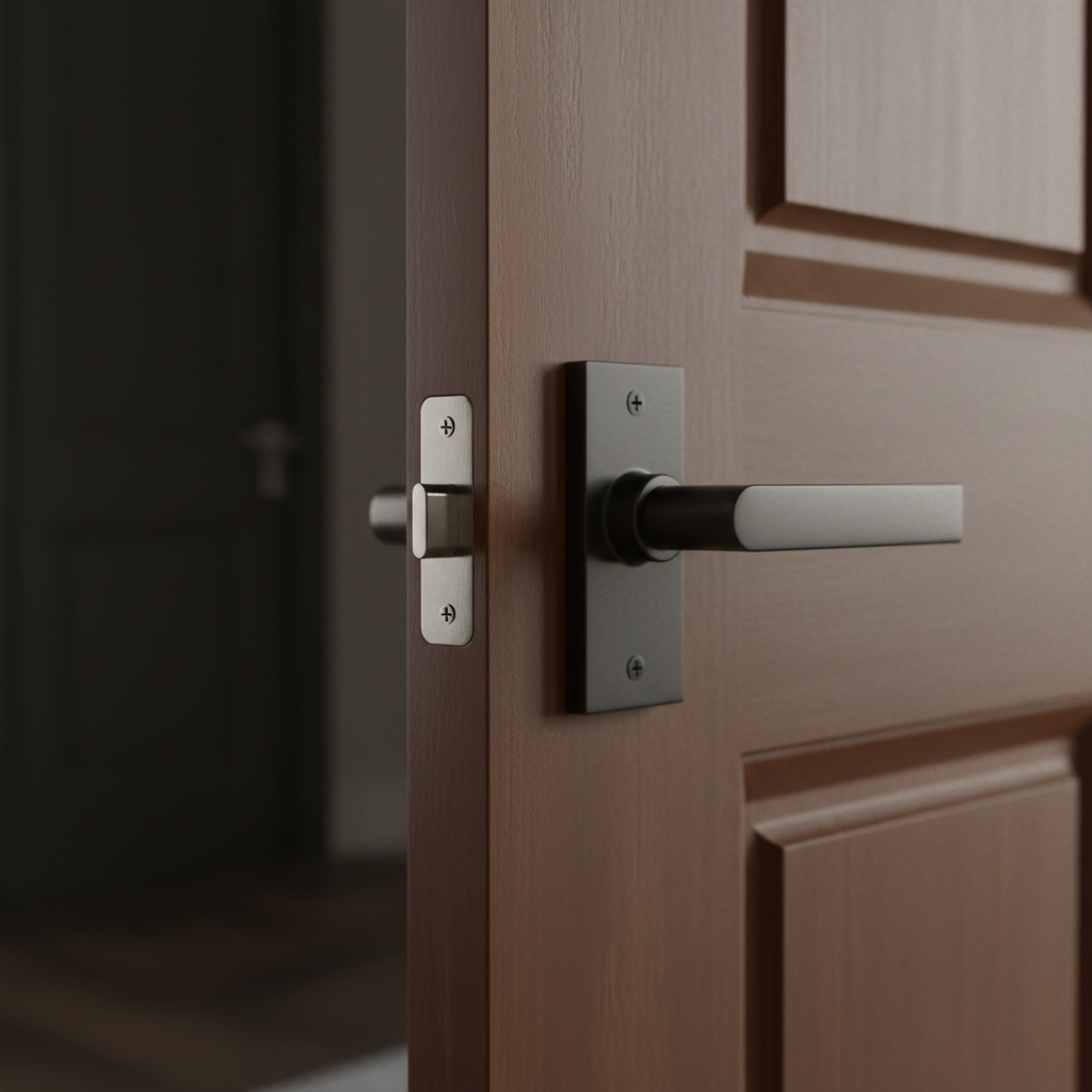 Repaired residential door latch and lock hardware in Newton MA