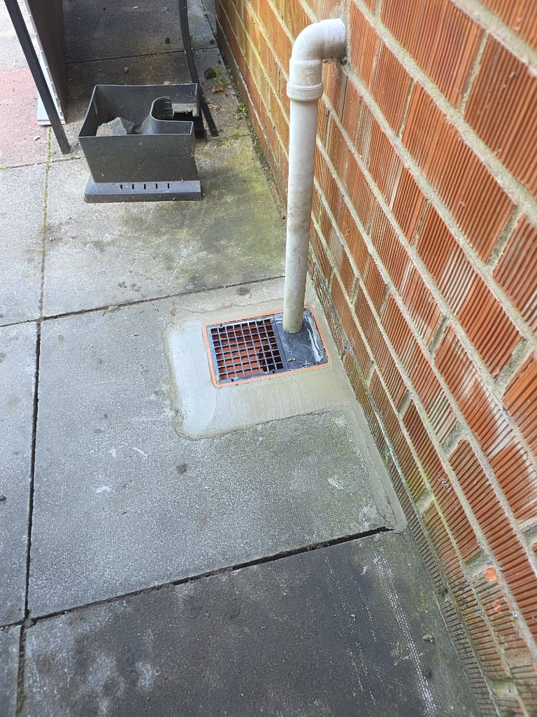 New Drain Installed — After