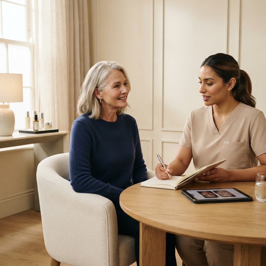 A consultation with a Beyond Skin UK practitioner