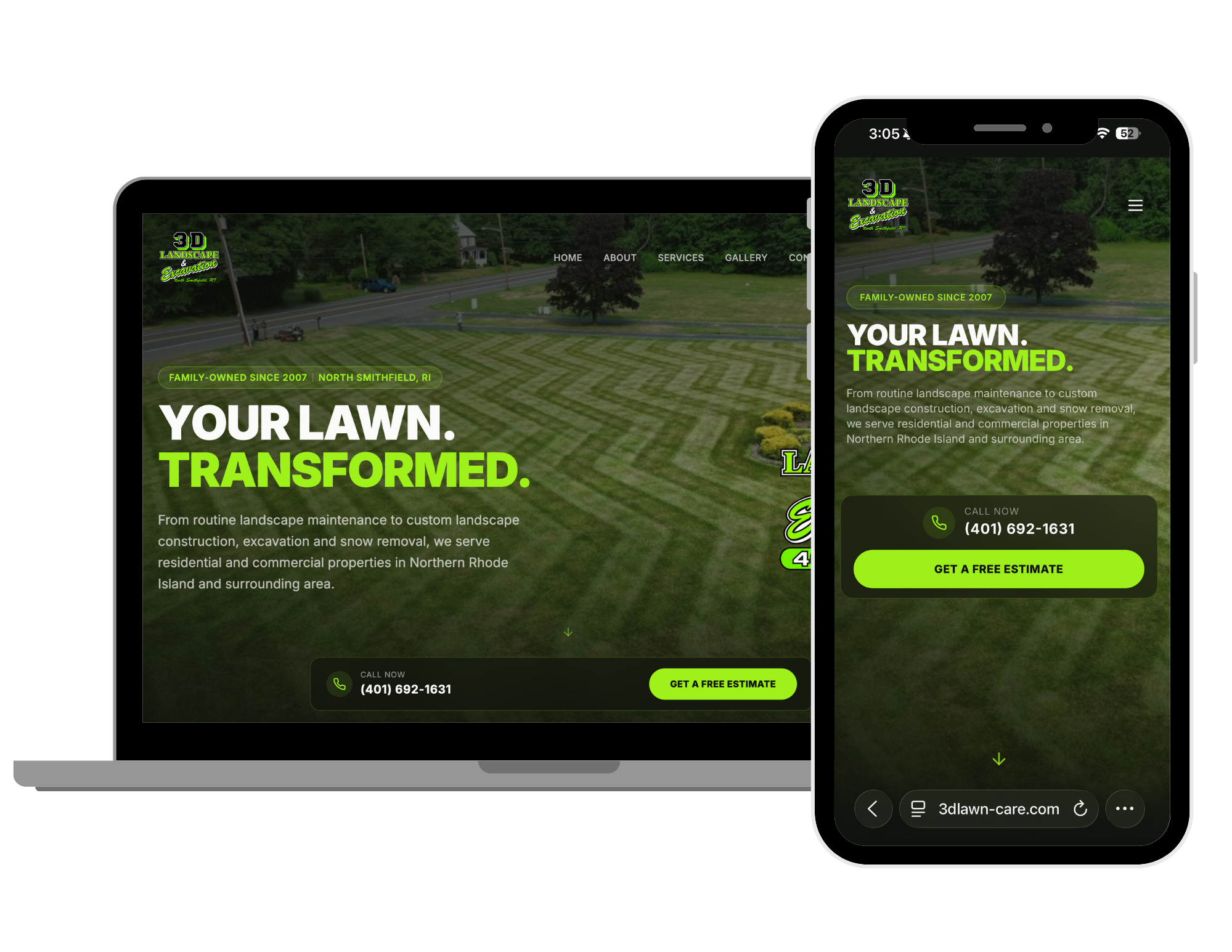 3D Landscape & Excavation Website Revamp