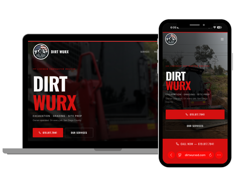 Dirt Wurx Website