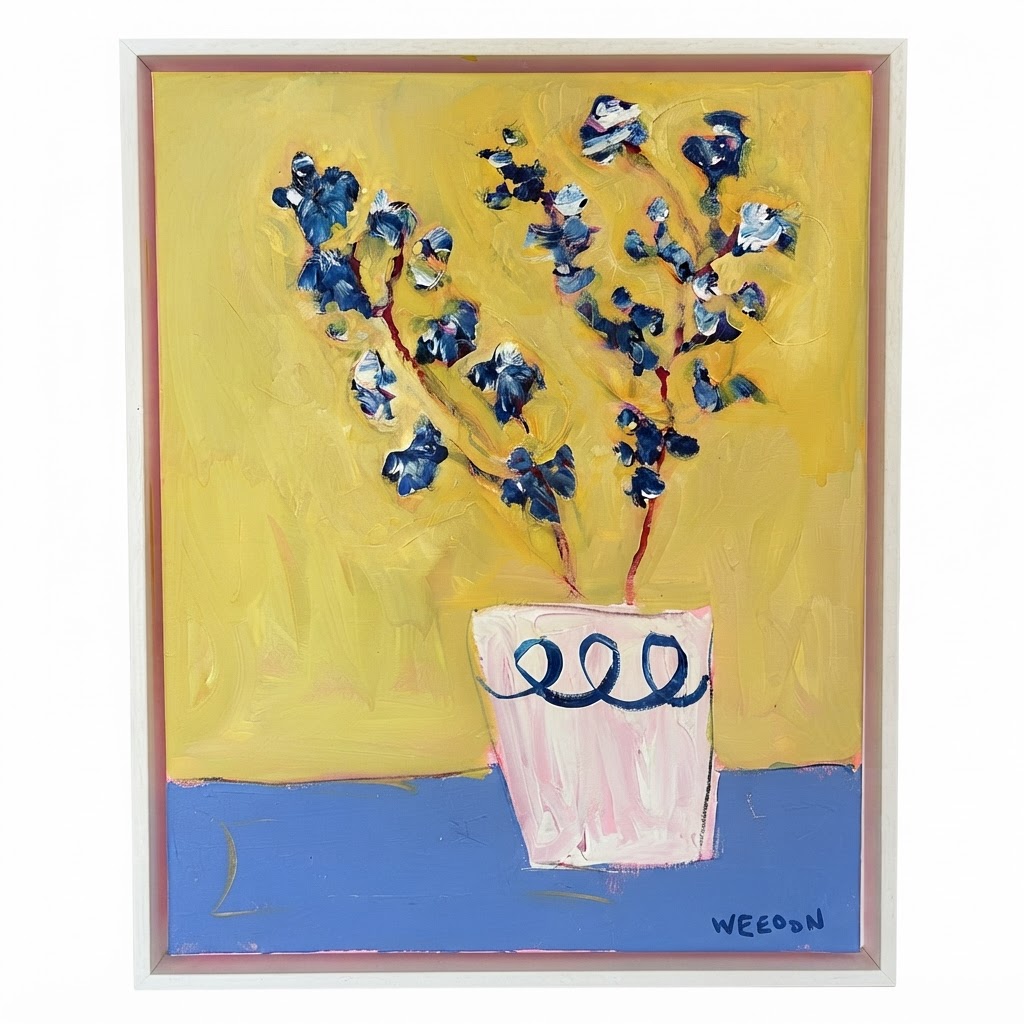 Avebury Forget Me Nots in Bronwin Vase (Spring)