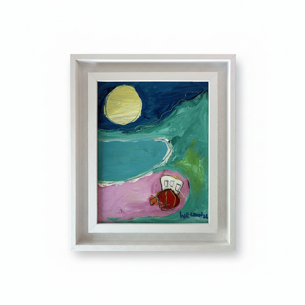 Branscombe Boat under the Moon