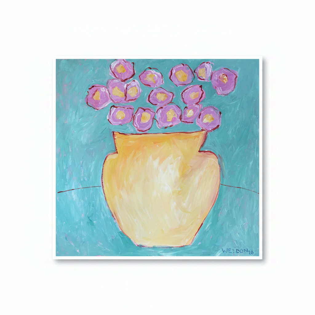 Giant Blooms of Joy (Yellow Vase)