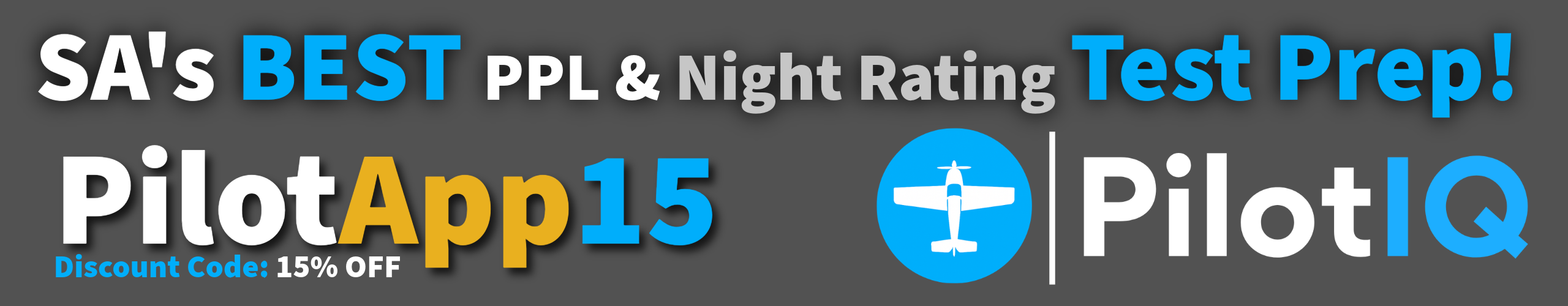 SA's Best PPL & Night Rating Test Prep — PilotIQ, 15% off with PilotApp15
