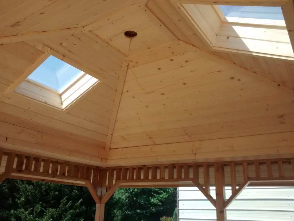 Large gazebo with skylight