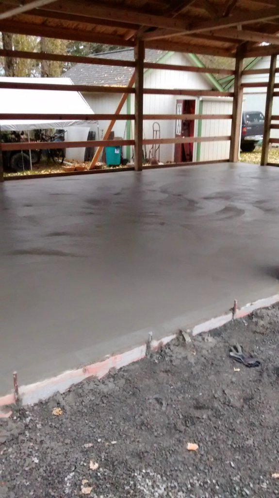 Fresh concrete walkway in Kalama, WA
