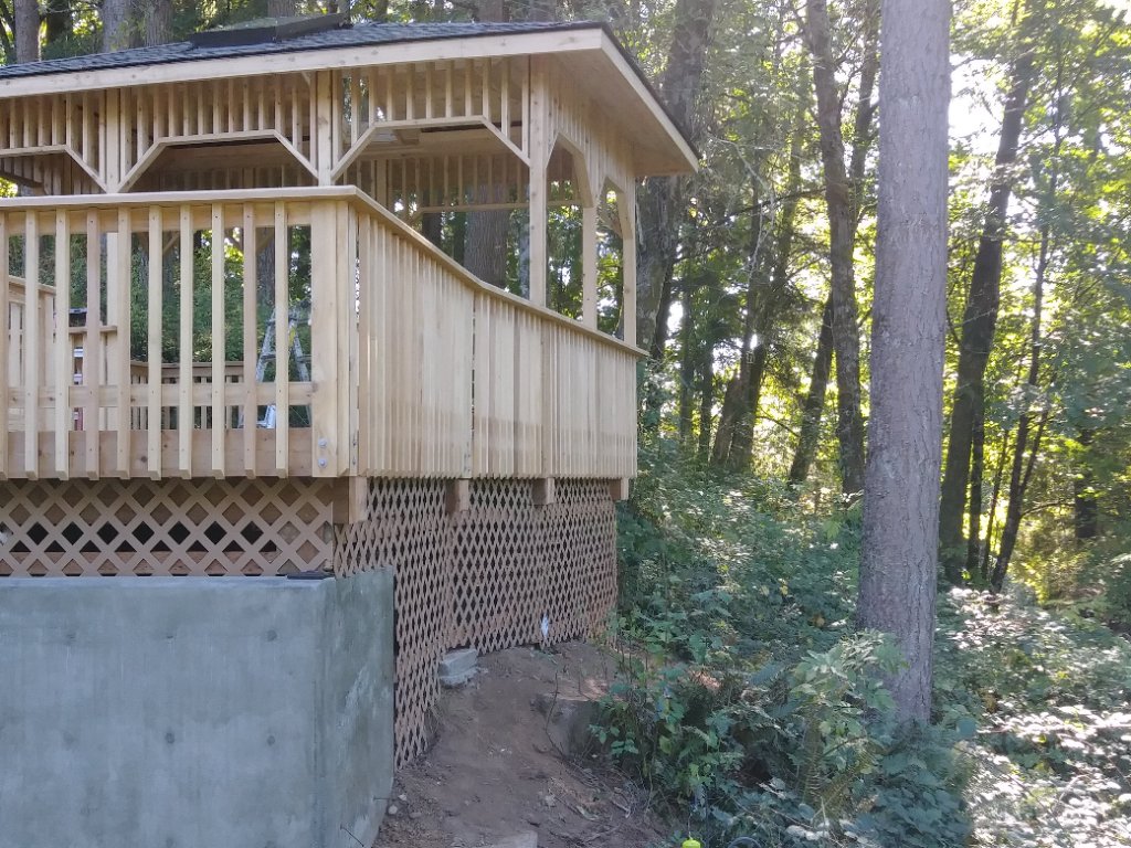 Elevated gazebo exterior