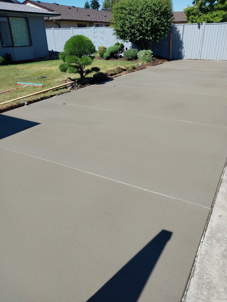 New concrete pour in Cathlamet, WA