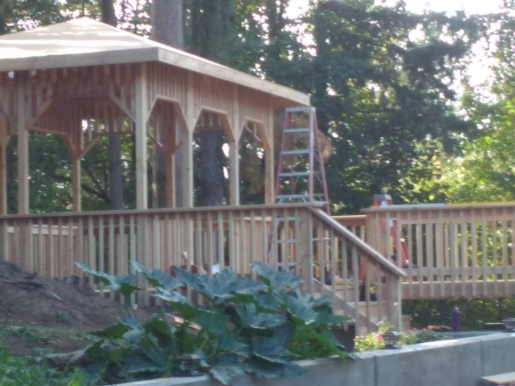 Deck with staircase side view in Kelso, WA