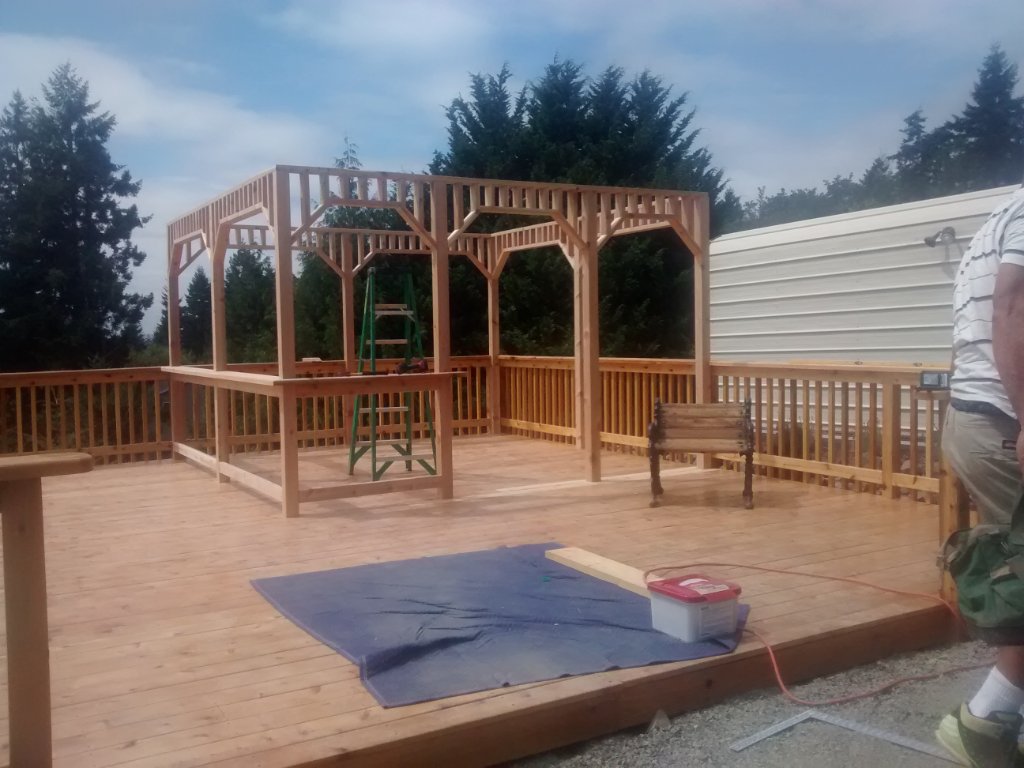 Commercial gazebo framing