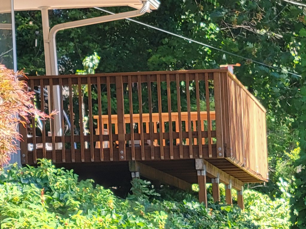 New cedar deck with ramp