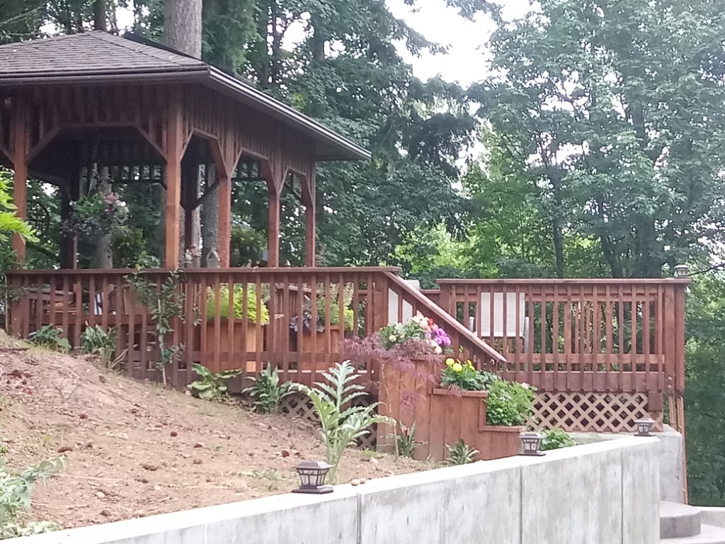 Deck with wide valley view in Cathlamet, WA