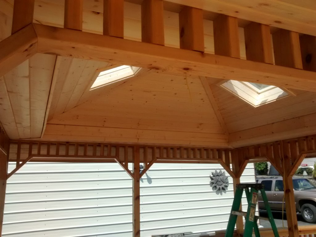 Gazebo ceiling with windows