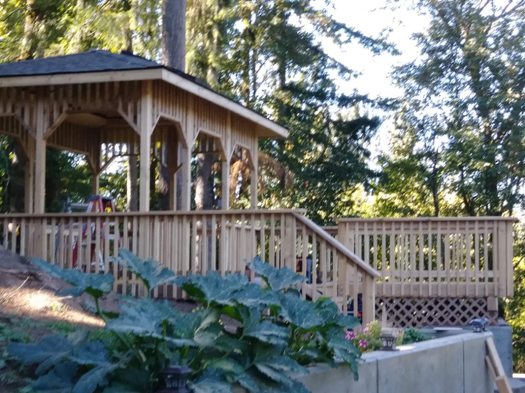 Gazebo deck under construction