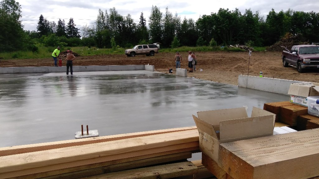 Large garage slab pour in Vancouver, WA