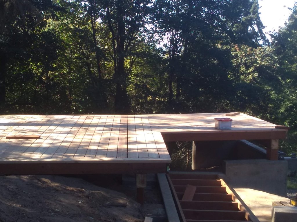 Gazebo roof & railing framing