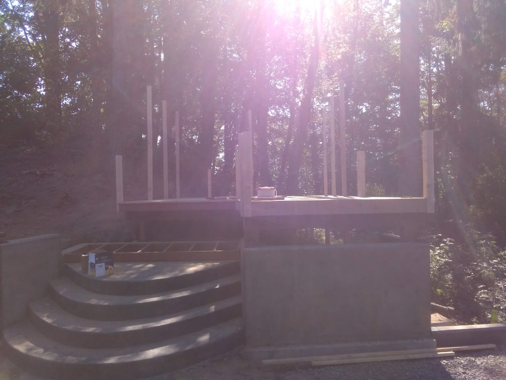 Gazebo framing in progress