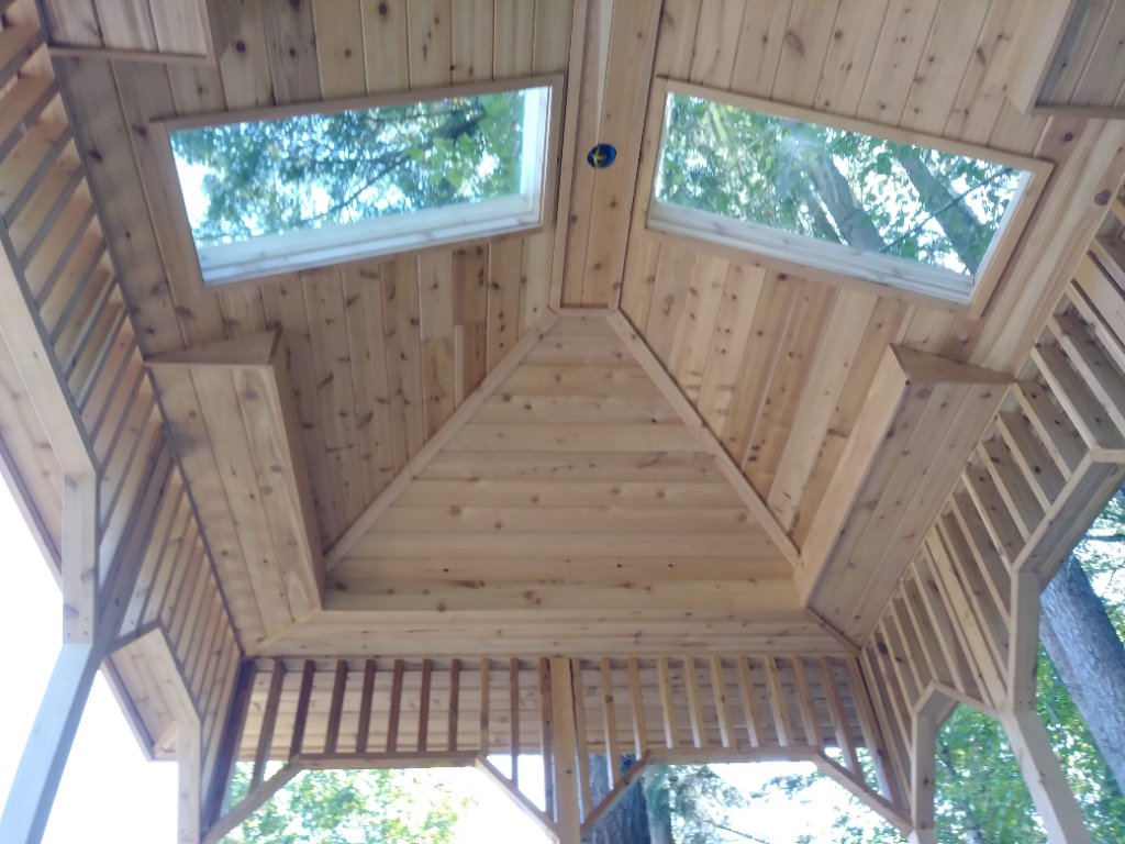 Gazebo hip ceiling view