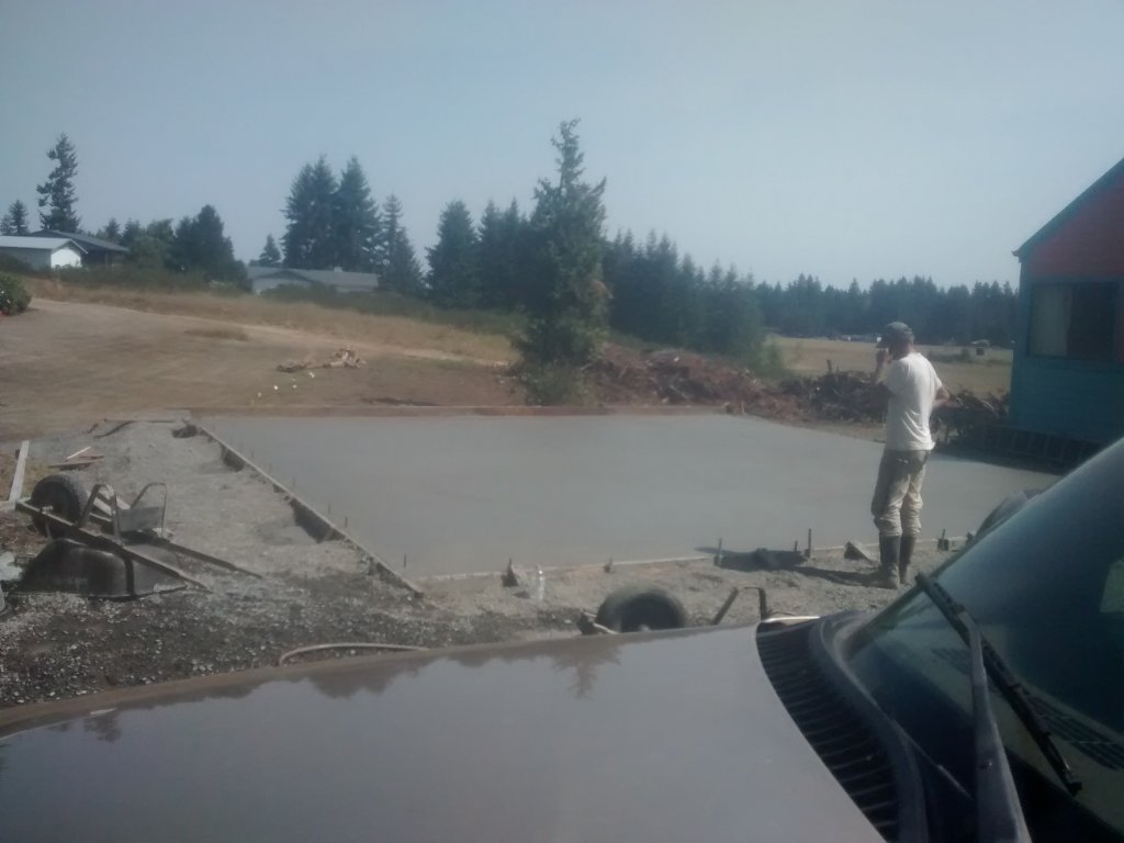 Concrete slab curing in Kalama, WA