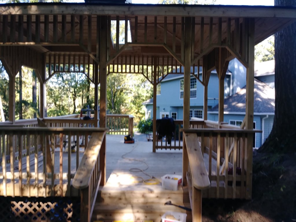 Octagonal gazebo ceiling