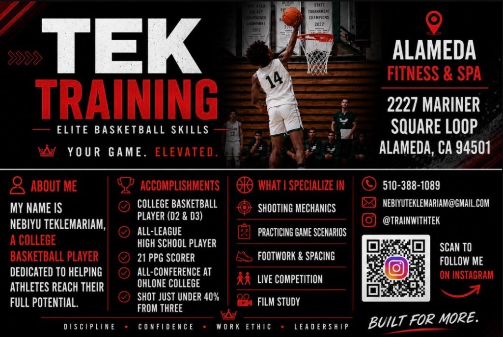 Tek Training Elite Basketball Skills Flyer