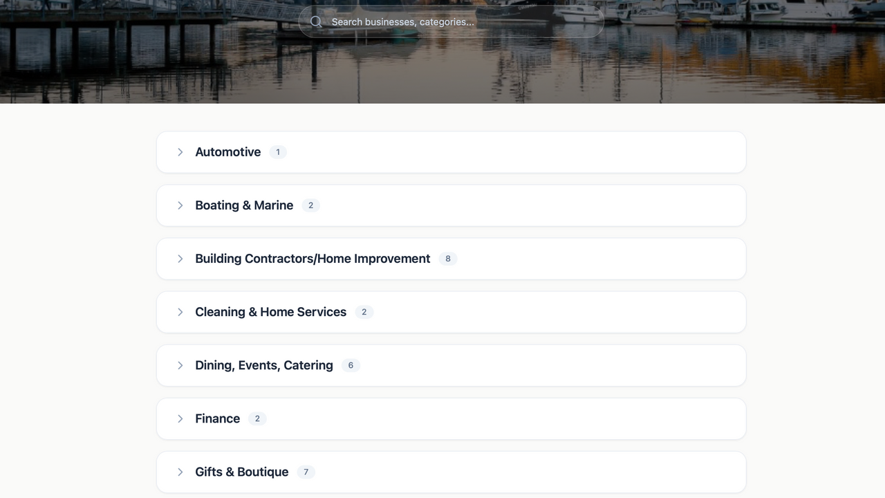 GH Community businesses template preview